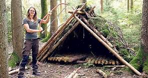 Building A Bushcraft Shelter in the Woods