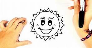 Cómo dibujar el sol para niños paso a paso