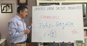 Fórmulas de Interés sobre saldos Insolutos