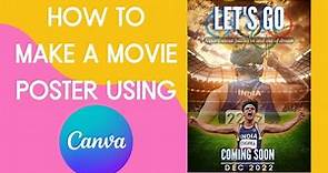 Create professional movie poster design in CANVA for beginners tutorial | Just like movie poster