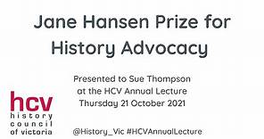 Jane Hansen Prize for History Advocacy 2021
