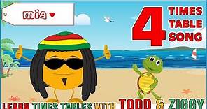 4 Times Table Song (Learning is Fun The Todd & Ziggy Way!)
