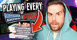 PLAYING EVERY WWE SMACKDOWN vs RAW GAME IN ONE VIDEO...