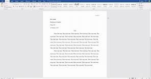 Microsoft Word: How to Set Up an MLA Format Essay (2017)