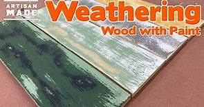 How to Weather Wood With Paint / DIY Distressed Wood / Making Wood Look Old