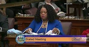 Stated Meeting of Philadelphia City Council 01-25-2024