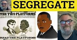 🔵 Segregate Meaning - Segregation Examples - Segregate Definition - GRE Vocabulary - Segregate