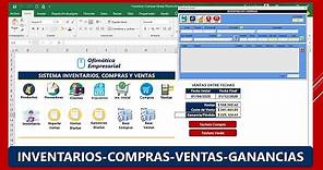 CONTROL DE INVENTARIO - COMPRAS - VENTAS - GANANCIAS - Sistema Inventarios-Kardex-STOCK - en Excel