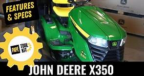 John Deere X350 Riding Lawn Mower Overview