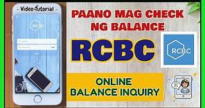 RCBC Balance Inquiry How to Check RCBC Savings Account Balance Online