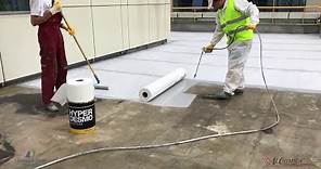 Application video - HYPERDESMO® exposed concrete roof waterproofing system
