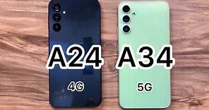 Samsung Galaxy A24 vs Samsung Galaxy A34