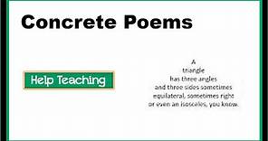 What is Concrete Poetry? | Writing Lesson for Students