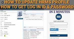 How to get hrms login id and password | how to update hrms profile