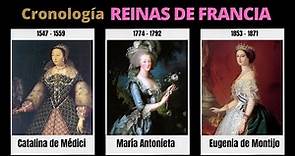 CRONOLOGÍA de las Reinas de Francia | Timeline REINAS DE FRANCIA