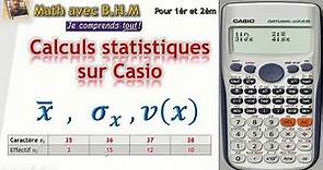 calcules statistiques simple avec calculatrice Casio 991fx