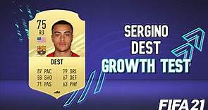 Sergino Dest Growth Test! FIFA 21 Career Mode