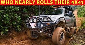 Inches away from rolling a 4WD - what happens next? Muddy, steep 4X4 tracks + EPIC campsites!