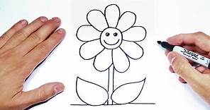 How to draw a Flower Step by Step | Flower Drawing Lesson