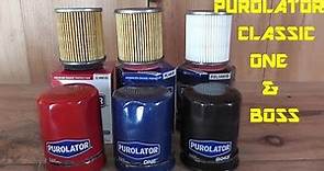 Purolator Classic - Purolator One - Purolator Boss Oil Filter Review | Purolator Oil Filters