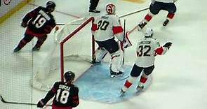 Spencer Knight in action during the Panthers @ Senators hockey game