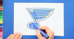 How to draw the St. Louis Blues Logo (NHL Team)