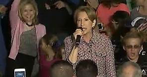 Carly Fiorina Falls Off Stage During Ted Cruz Rally