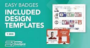 Included ID Badge Design Templates in Easy Badges Software