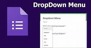 How to add dropdown menu in Google Forms