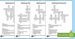 Year 3-4 Statutory Spelling List Crossword Pack