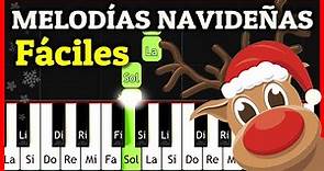 5 CANCIONES NAVIDEÑAS muy FACILES / Piano Tutorial (Synthesia)