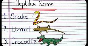 10 Reptiles name | learn reptile names in English | English vocabulary