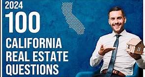 California Real Estate Exam 2024 (100 Questions with Explained Answers)