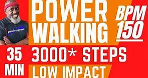 Power Walking March Cardio | Fast Paced 150 BPM | Low Impact No Jumping | 35 Min | 3000 Steps*