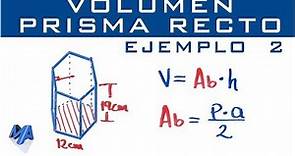 Volumen del prisma recto | Ejemplo 2 Base polígono regular