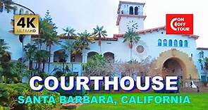 Santa Barbara County Courthouse Walking Tour | Ambient Sound | Santa Barbara | California [4K]