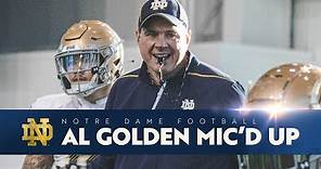 Al Golden Mic'd Up (Use This Drill to Get More Tackles!) | Notre Dame Football