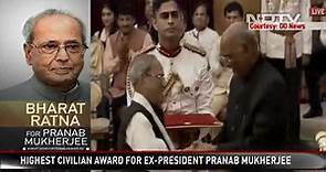 Pranab Mukherjee Receives Bharat Ratna, India's Highest Civilian Award