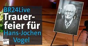 BR24Live: Trauerfeier für Hans-Jochen Vogel - München nimmt Abschied | BR24