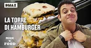 Adam Richman contro la TORRE: 30 cm di hamburger | Man vs Food