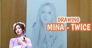 How To Draw TWICE - MINA | Dibujo Kpop | Como Dibujar a Mina