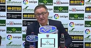 Rueda de prensa de Juan Antonio Anquela tras el CD Numancia vs SD Huesca (0-0)