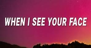 Bruno Mars - When I see your face (Just The Way You Are) (Lyrics)