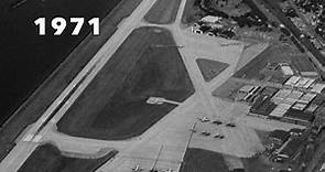 Harrisburg International Airport as seen from the air through the years