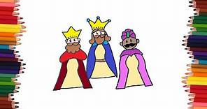 como dibujar los reyes magos | Dibujos faciles