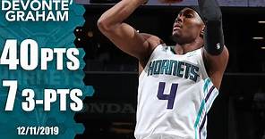 Devonte' Graham goes off for 40 points and 7 3-pointers in Hornets vs. Nets | 2019-20 NBA Highlights