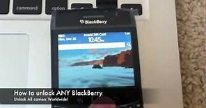 How to Unlock Blackberry Phone - locate IMEI & enter Code / Remove "Network MEP Code" Instructions