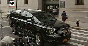 Cyrus Vance arrives at NY court for Trump case