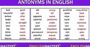 Learn 200+ Common Antonyms Words in English to Expand your Vocabulary
