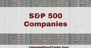 S&P 500 Companies List by Sector, Market Cap & PE Ratio 2024